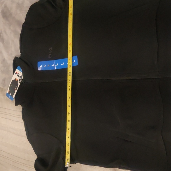 New! Fila black front zipper closure long sleeves sz L sweater - Picture 7 of 11